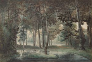 Näkymä taiteilijan tilalta Springlandista tai Elysian Bowerista, n. 1800.