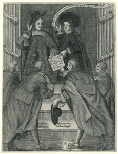 Vetoomuksen esittäminen Englannin ulkoministerille, n. 1654