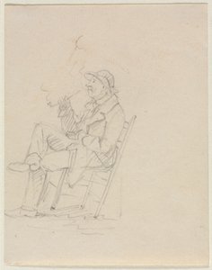 Mies polttaa piippua tekijältä William Sidney Mount