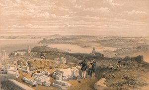 "Sebastopol Old Chersonese ja muinainen Pyhän Vladimirin kirkko", 1856. Taiteilijat: William Simpson, E Walker.