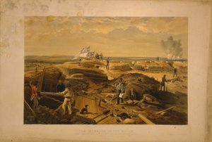 Redanin sisäpuoli otettu sen vasemmalta puolelta, 1855 tekijältä William Crimea Simpson