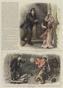 Kuvitus jaksolle An Episode of West Woodlands, kirjoittanut Bret Harte (chromolitho) tekijältä William Small