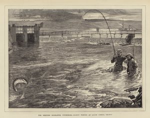 Länsiylängöt, Connemara, lohenkalastus Lough Corribissa, Galwayssa
