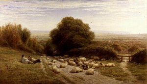 Paimenen elämän aurinkoinen puoli - lähellä Eastbournea tekijältä William Snr. Luker