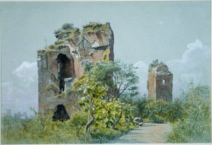 Trajanuksen kylpylät (Sette Sale, Villa Brancaccio, Rooma) tekijältä William Stanley Haseltine