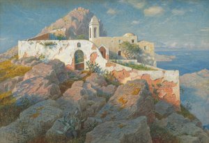 Santa Maria a Cetrella, Anacapri, noin 1892 (akvarelli ja guassi grafiitin päälle).