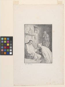 Mies ja noita (etsaus) tekijältä William Strang