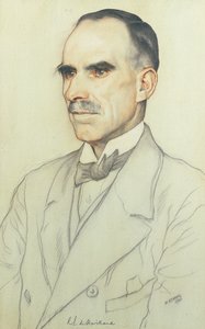 Muotokuva William de Havillandista, 1920 (kynä ja värikynä paperilla)