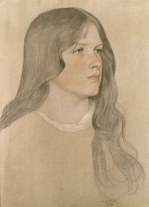 Tytön muotokuva, 1904 (värikynä paperille)