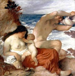 Kalastajan koti, 1900-luku (öljy kankaalle) tekijältä William Strang