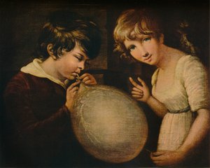 Poika ja tyttö virtsarakon kanssa, 1700-luku tekijältä William Tate