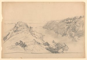 Tutkimus "From Paradise to Purgaatory, Newport" tekijältä William Trost Richards