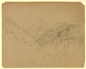 Maisematutkimus, Lauterbrunnen, Sveitsi tekijältä William Trost Richards
