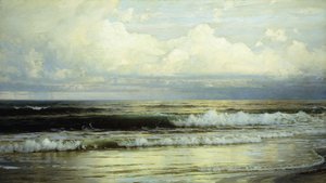 Auringon valaisemat pilvet ja meri, 1897 tekijältä William Trost Richards
