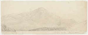 Whiteface Mountain, 1855 (grafiitti kiillotetulla kudospaperilla) tekijältä William Trost Richards