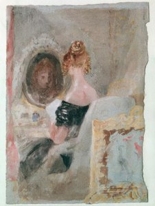 Sisustus Petwoath Housessa: Frau vor dem Spiegel tekijältä Joseph Mallord William Turner