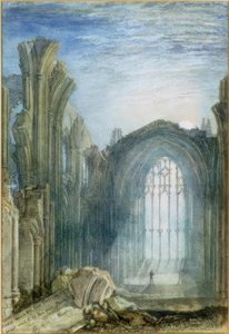 Melrose Abbey: Kuvitus Sir Walter Scottin La tekijältä Joseph Mallord William Turner