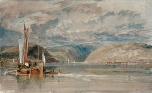 Rüdesheim, Blick auf das Binger Loch tekijältä Joseph Mallord William Turner