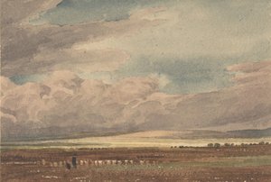 Salisbury Plain ja Old Sarum kaukana, Wiltshire, 1810-62. tekijältä Joseph Mallord William Turner