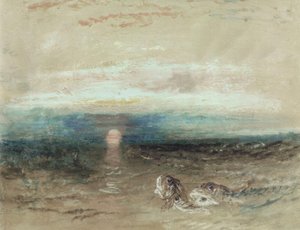 Auringonlasku meren ylle myrskyjen kanssa tekijältä Joseph Mallord William Turner