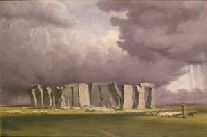 Stonehenge: Myrskyinen päivä, 1846 tekijältä Joseph Mallord William Turner