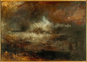 Myrskyinen meri ja palava hylky tekijältä Joseph Mallord William Turner