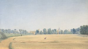 Näkymä University Parkista kohti New Collegea, Oxford, vuoden 1825 jälkeen. tekijältä Joseph Mallord William Turner