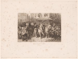 Aatelisten tulo Brysseliin, 1566 Aatelisten saapuminen Brysseliin (otsikko esineessä)