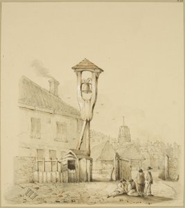 Telakka Harfordin sillan ja Bathurst Basinin välillä, n. 1830 (kynä ja akvarelli paperille)