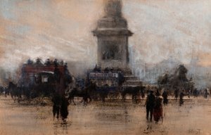Trafalgar Square (akvarelli) tekijältä William Walcot