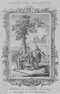 Athelstan pelastaa isänsä henkensä ottamalla tanskalaisen Leofridin vangin, 1773. tekijältä William Walker