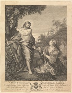 Kristus ilmestyy Marialle puutarhassa, ennen vuotta 1766. tekijältä William Walker