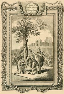 Kuningas Athelstan pelastaa isänsä, Edward vanhimman, hengen..., vuodelta 1786.