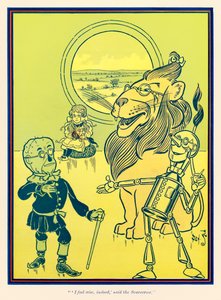 Tunnen itseni viisaaksi, sanoi variksenpelätin. L. Frank Baumin teoksesta The Wonderful Wizard of Oz tekijältä William Wallace Denslow