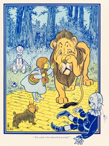?Sinun pitäisi hävetä itseään!? The Wonderful Wizard of Oz? kirjoittanut L. Frank Baum tekijältä William Wallace Denslow