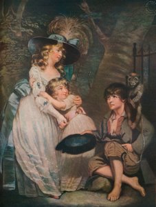Nuori nainen kannustaa matalaa koomikkoa, c1786-1826, 1919 tekijältä William Ward