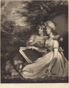 Sir Thomas Frankland Bartin tyttäret (Siskot) tekijältä William Ward after John Hoppner