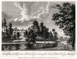 Pendhill Court lähellä Bletchenleytä Surryssa, George Scullard Esquiren istuin, 1776