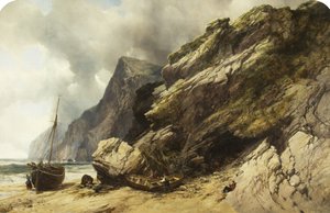 Cheyne Beach, Ilfracombe, n. 1845 (öljy kankaalle)
