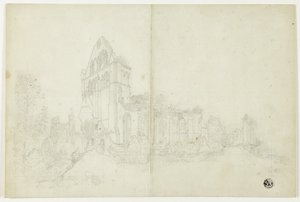 Byland Abbey, Yorkshire tekijältä William Westall