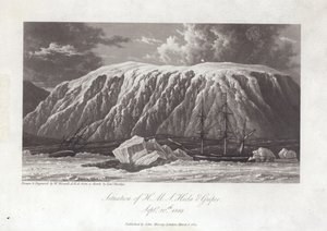 H.M.S Heclan ja Griperin tilanne tekijältä William Westall
