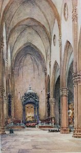 Bologna. S. Petronion sisustus (väri litho) tekijältä William Wiehe Collins