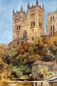 Durham, läntiset tornit (väri litho) tekijältä William Wiehe Collins