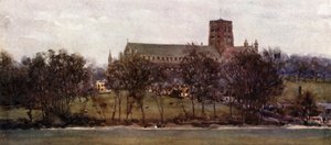 St. Albans vanhan Verulamin muureilta (värilitho) tekijältä William Wiehe Collins
