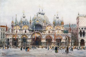 Venetsia. Pyhän Markuksen (väri litho) tekijältä William Wiehe Collins