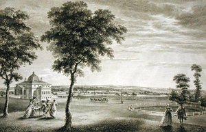 Foots-Cray Place Kentissä, Bourchier Cleeve Esqin kotipaikka. (1715-60) (kaiverrus) tekijältä William Woollett