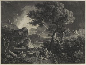 Nioben lasten tuhoaminen, 1761 tekijältä William Woollett