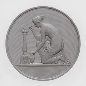 Tiede leikkaa elämän lamppua (kaiverrus)