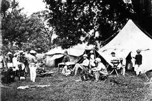 Brittiläisen intiaaniarmeijan leiri, noin 1860-luku