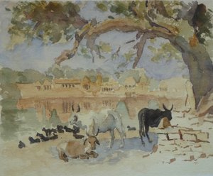 435A Jaisalmer - Gadi Sagar (luonnos) tekijältä Wilson Clive